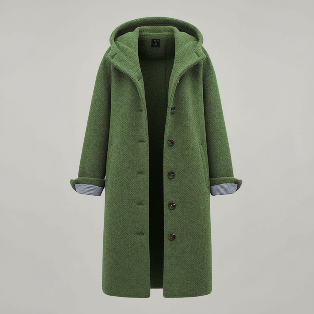Eleganter Wintermantel Damen Komfort Langer Mantel Fleece