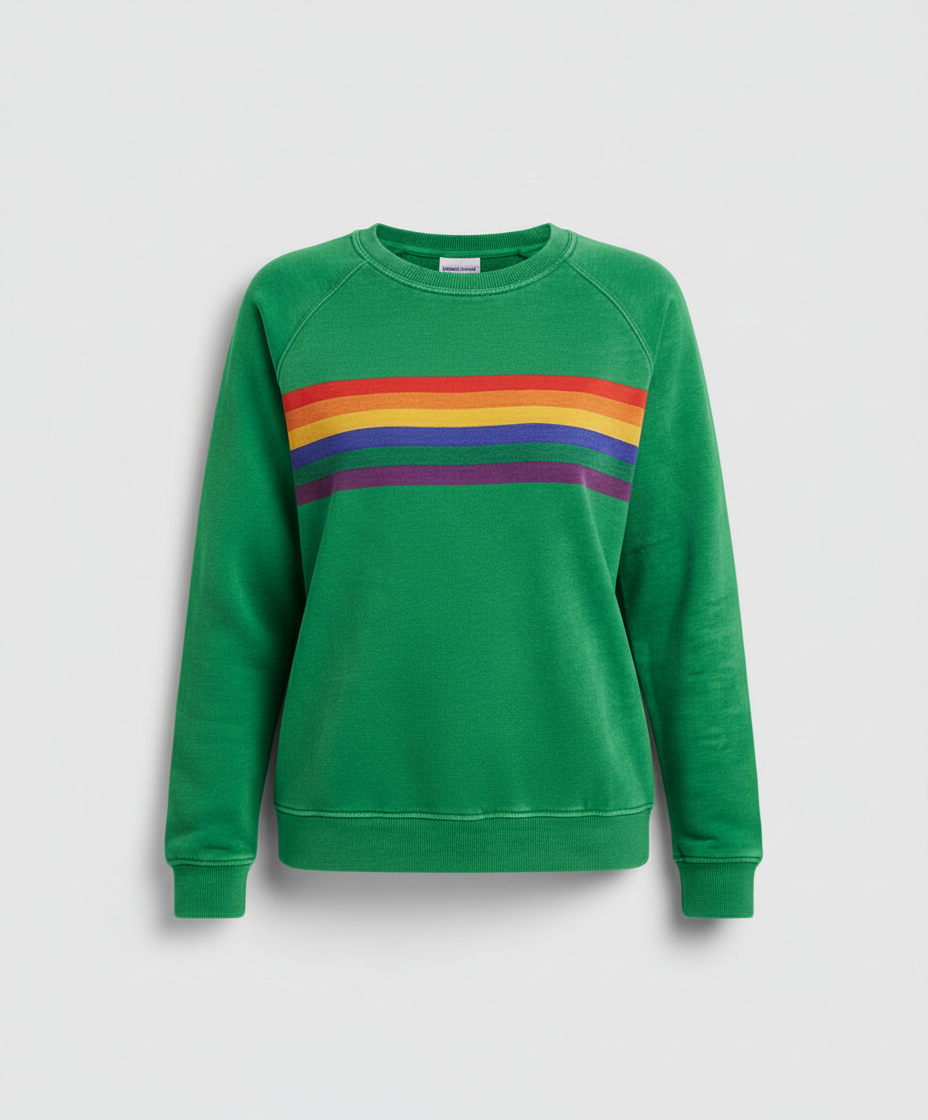 Weicher Regenbogen Pullover Damen