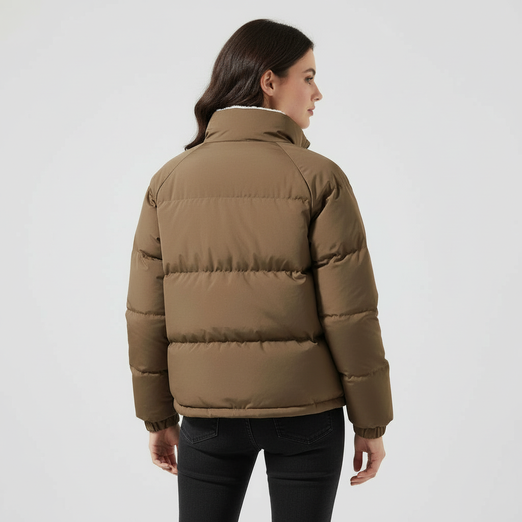 Warm Fleecegefüttert Leicht Pufferjacke Damen
