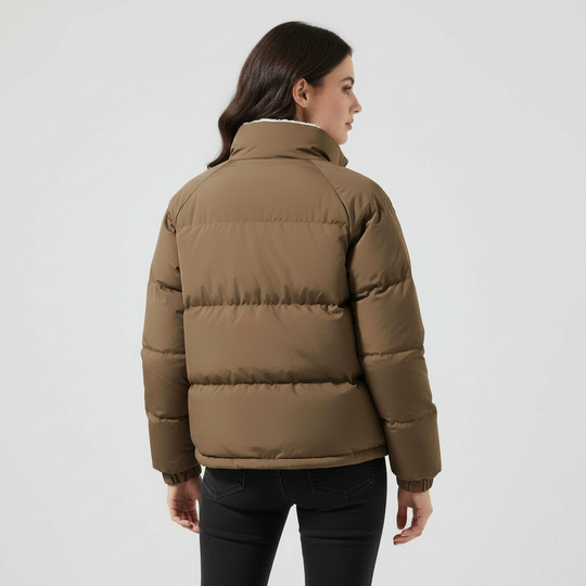 Warm Fleecegefüttert Leicht Pufferjacke Damen