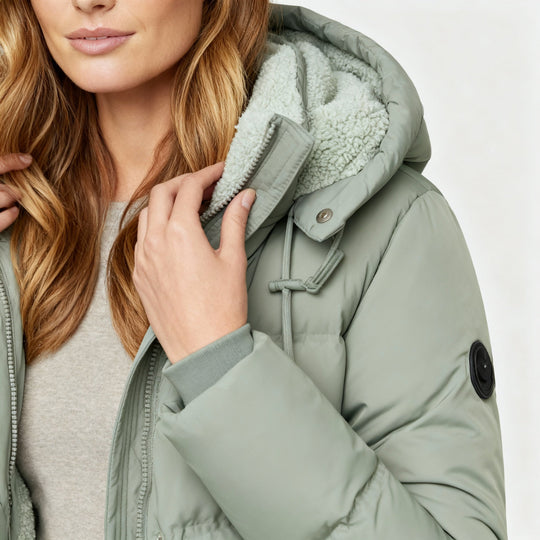 Luxuriöse Isolierte Jacke Damen Komfort Warme Jacke Baumwolle