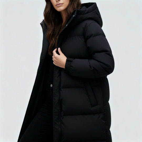 Winddichte Lange Winterjacke Damen