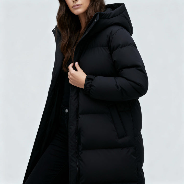 Winddichte Lange Winterjacke Damen