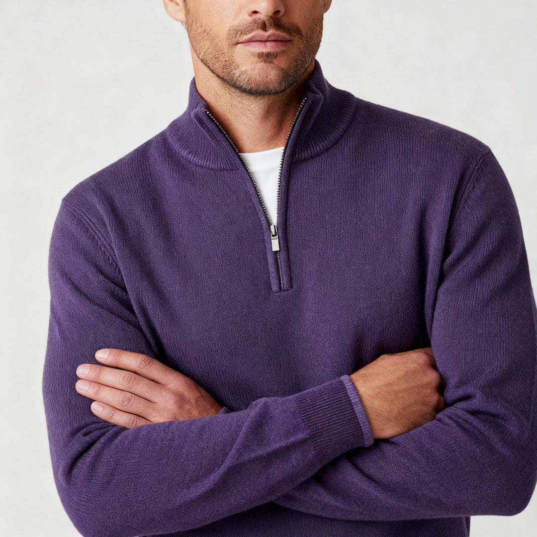 Eleganter Merino Komfort Pullover Damen Reißverschluss Moderne Strickware | Nord Taschen