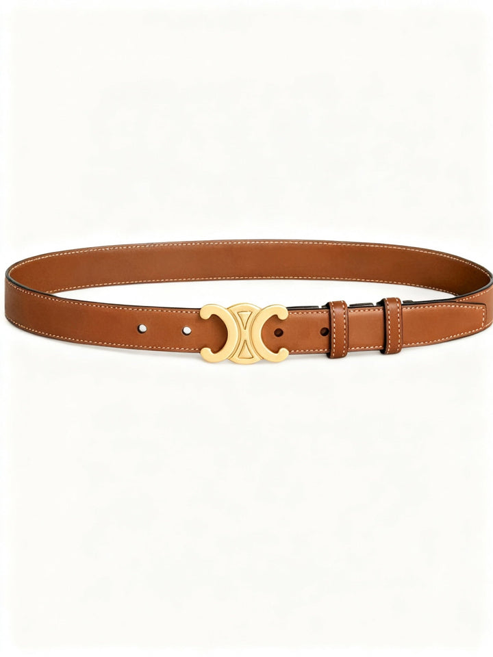 Nord Taschen | Eleganter Damen Gürtel mit Goldener Schnalle – Veganes Leder & Zeitloses Design