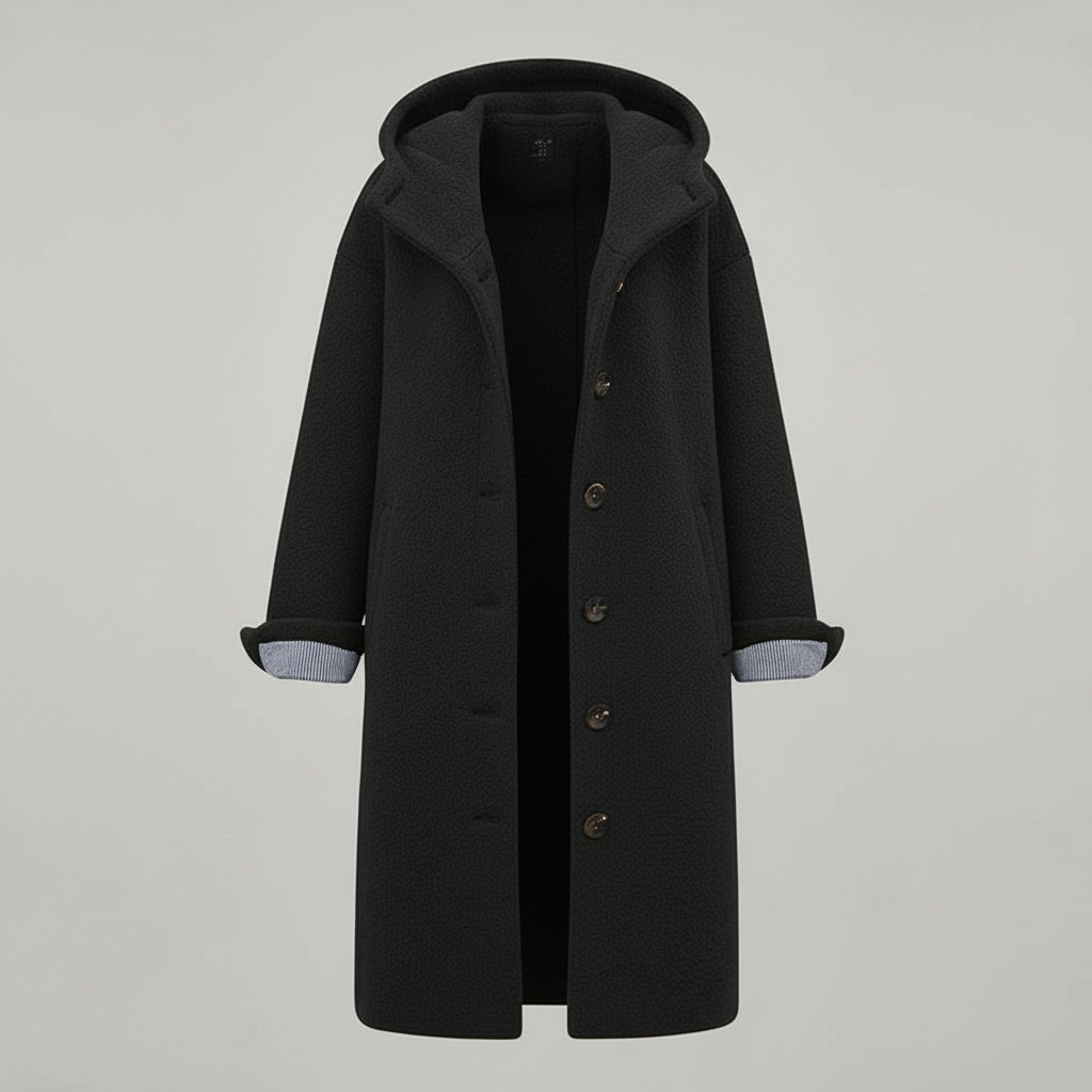 Eleganter Wintermantel Damen Komfort Langer Mantel Fleece