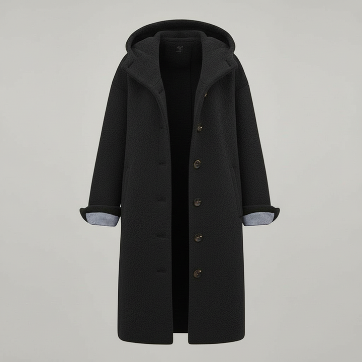 Eleganter Wintermantel Damen Komfort Langer Mantel Fleece