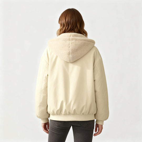 Bequeme Oversized Winterjacke Damen Komfort Warm Fleecelook