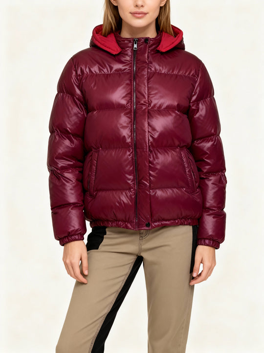Damen Steppjacke mit Glänzend & Leicht | Fudus