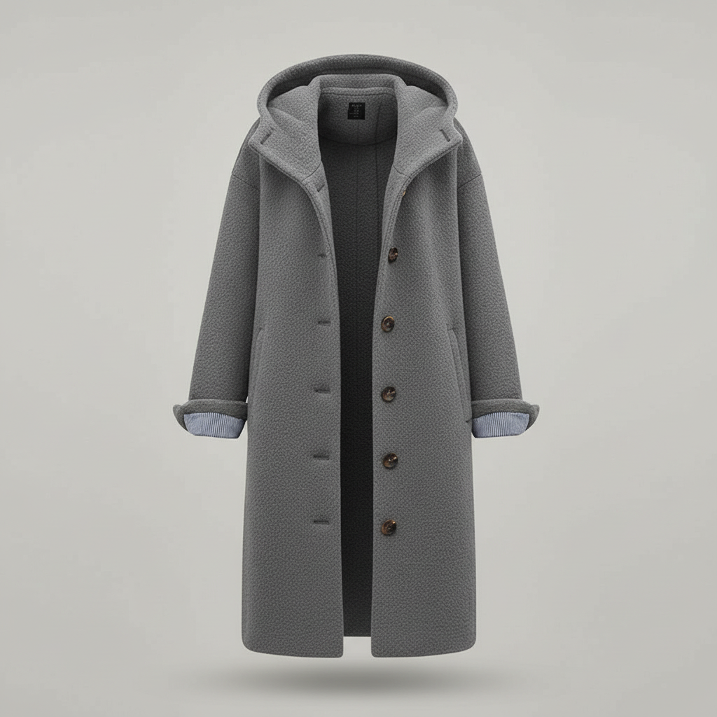 Eleganter Wintermantel Damen Komfort Langer Mantel Fleece