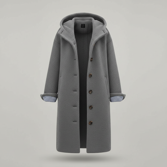 Eleganter Wintermantel Damen Komfort Langer Mantel Fleece | Nord Taschen