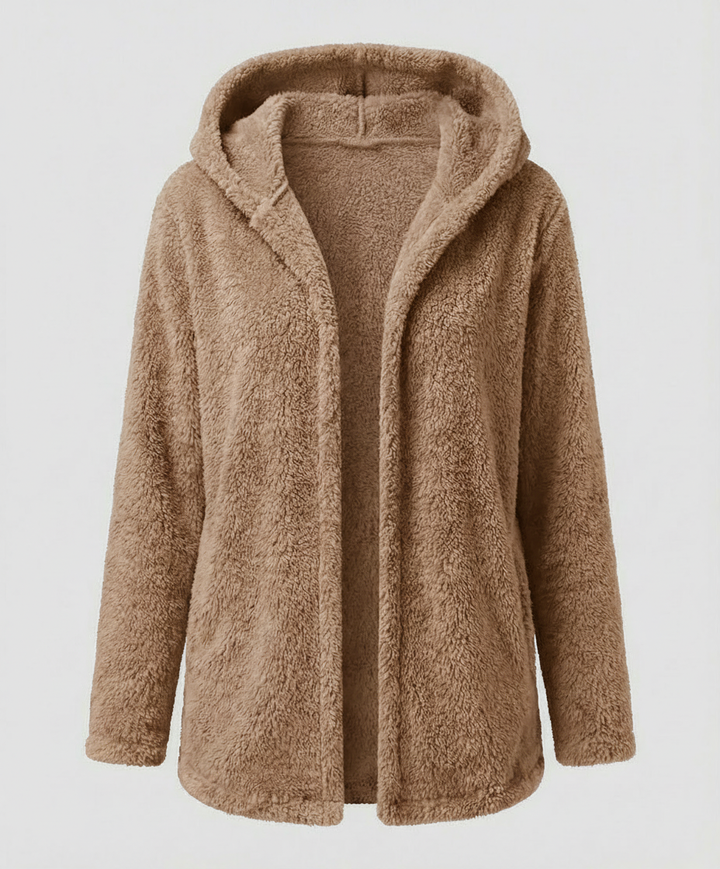 Teddy Fleecejacke Damen Lang