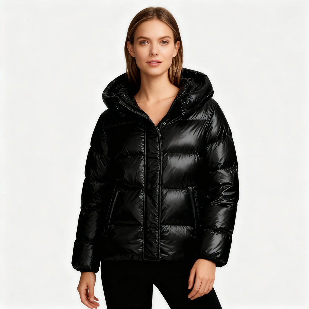 Damen Steppjacke mit Kapuze & Taschen | Fudus