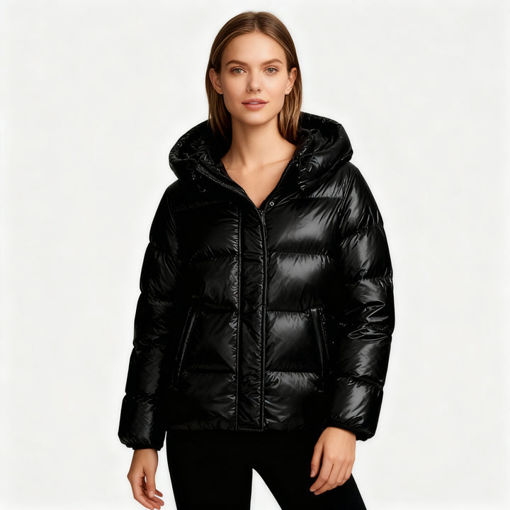 Damen Steppjacke mit Kapuze & Taschen | Fudus