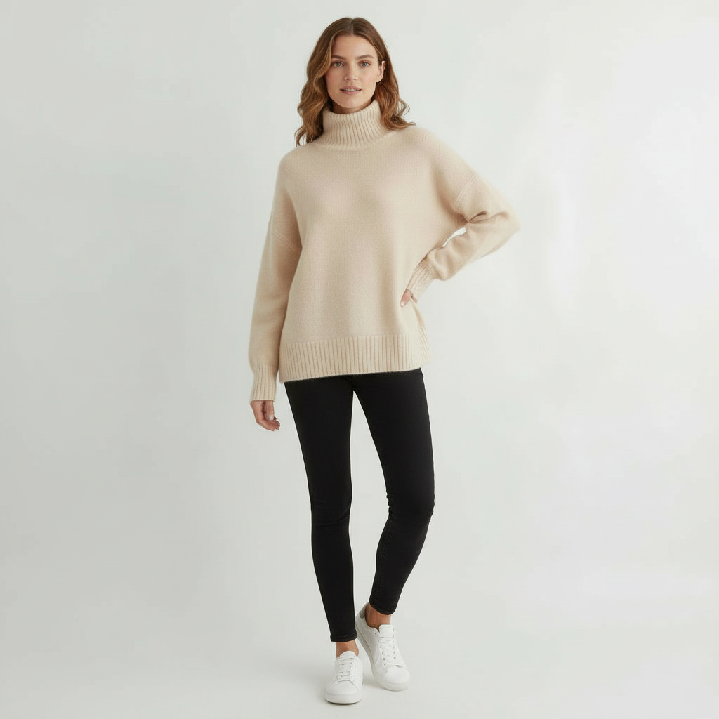 Rollkragenpullover Damen Komfort