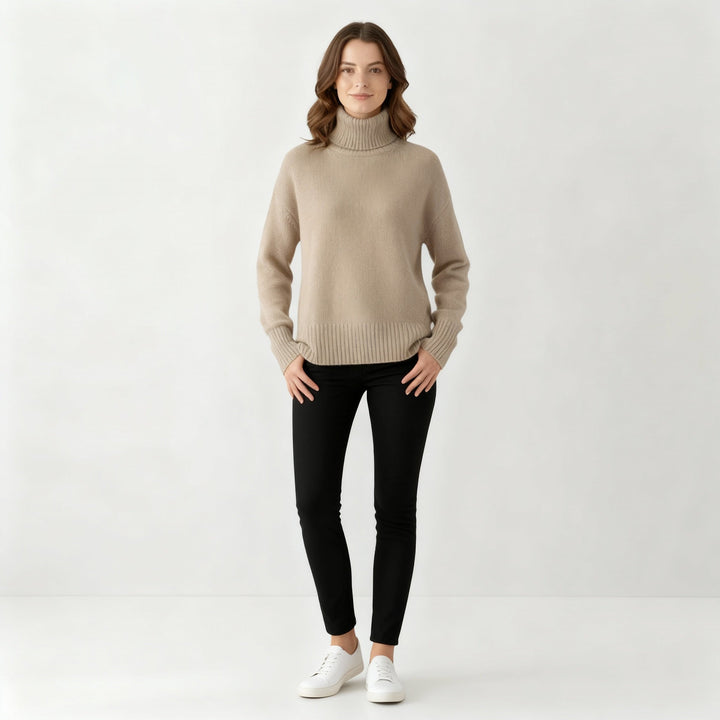 Damen Kaschmir Rollkragenpullover
