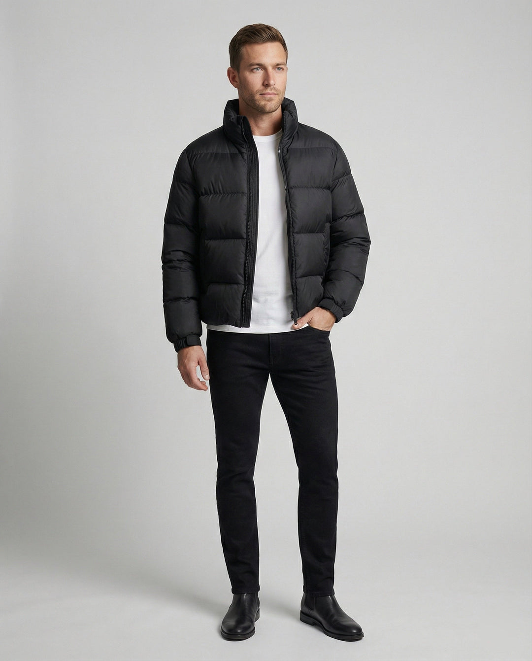 Herren Pufferjacke aus Entenfedern mit Wärme & Kapuze | Nord Taschen