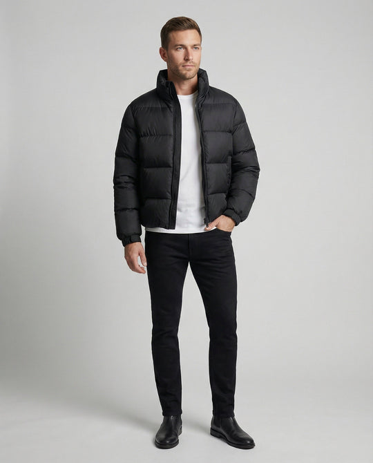 Herren Pufferjacke aus Entenfedern mit Wärme & Kapuze | Nord Taschen