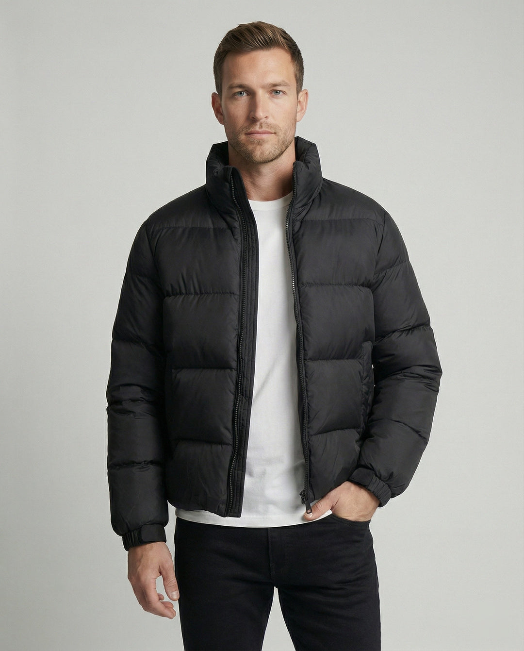 Herren Pufferjacke aus Entenfedern mit Wärme & Kapuze | Nord Taschen
