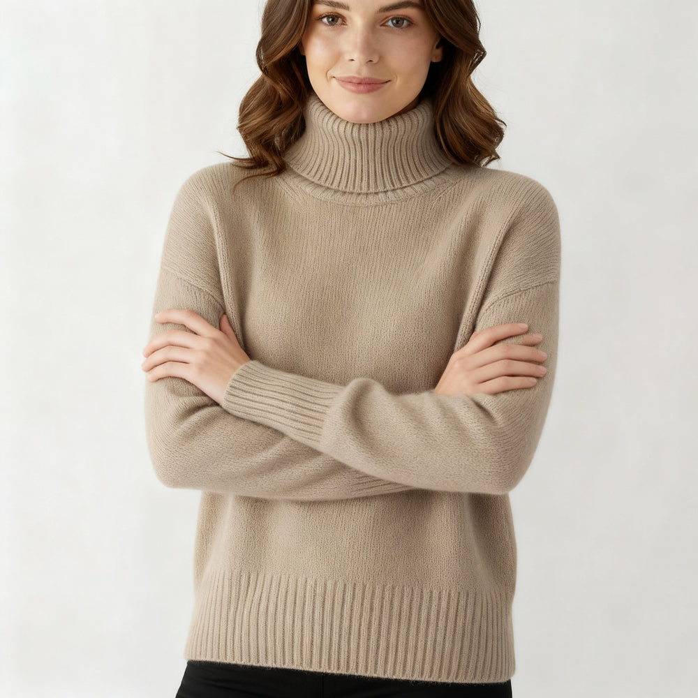 Damen Kaschmir Rollkragenpullover