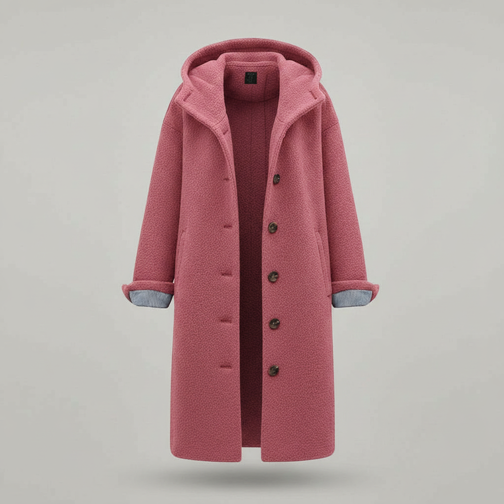 Eleganter Wintermantel Damen Komfort Langer Mantel Fleece