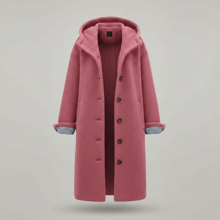 Eleganter Wintermantel Damen Komfort Langer Mantel Fleece