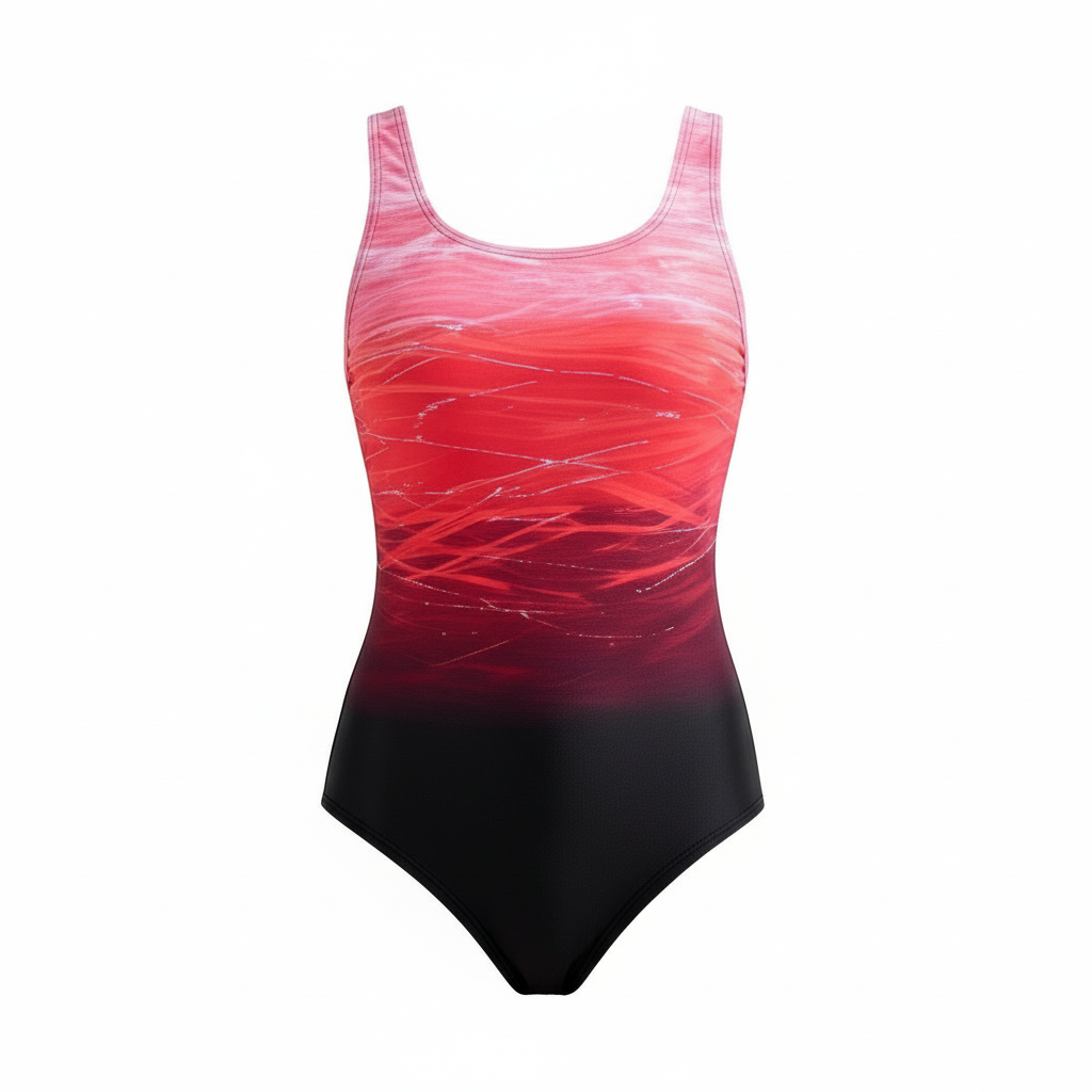 Einteiliger Sport-Badeanzug mit Ombre-Design - Vittorelli