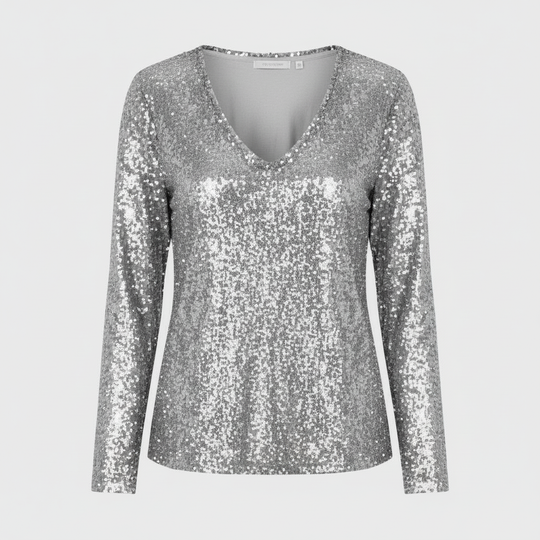 Glitzernde Party Eleganz V Ausschnitt Top Damen | Nord Taschen