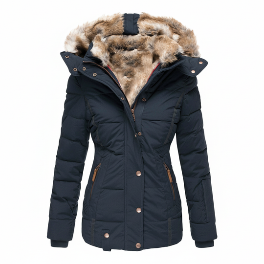 Warme Gefütterte Winterjacke Damen