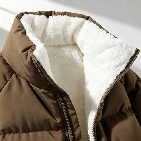 Warm Fleecegefüttert Leicht Pufferjacke Damen