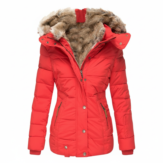 Warme Gefütterte Winterjacke Damen