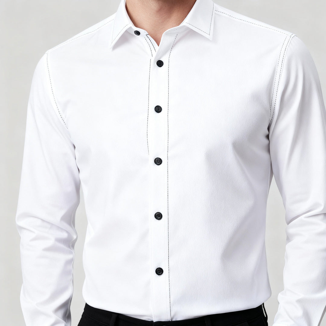 Bügelfreies Stretch Hemd Herren Slim Fit