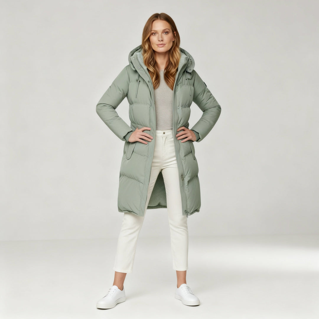 Luxuriöse Isolierte Jacke Damen Komfort Warme Jacke Baumwolle