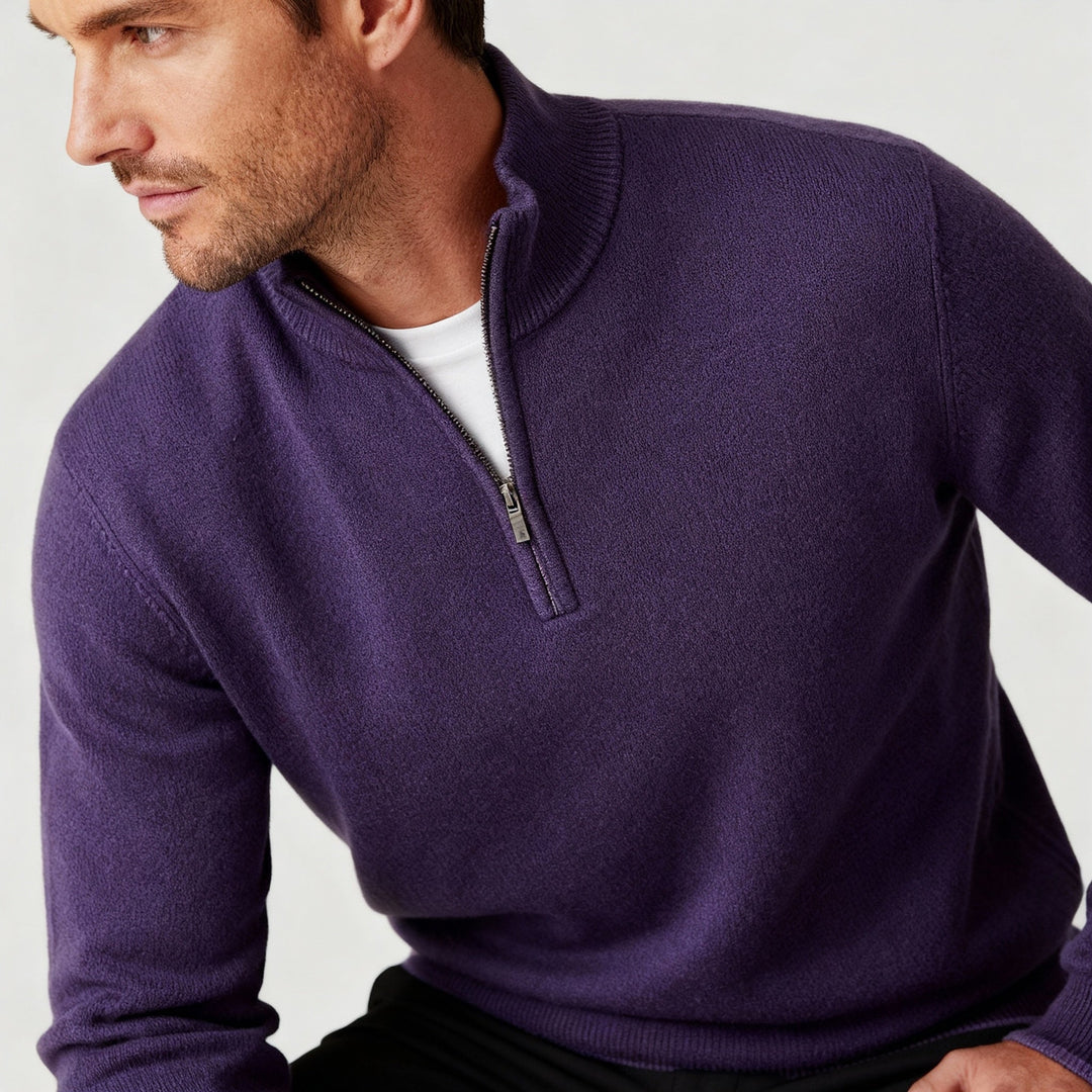 Eleganter Merino Komfort Pullover Damen Reißverschluss Moderne Strickware | Nord Taschen