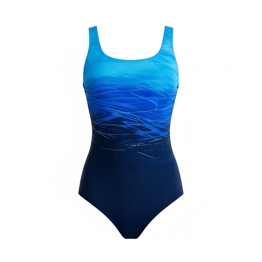 Einteiliger Sport-Badeanzug mit Ombre-Design | Nord Taschen