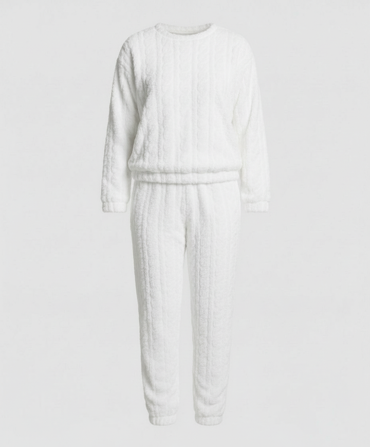 Kuscheliges Damen Fleece-Pyjama-Set