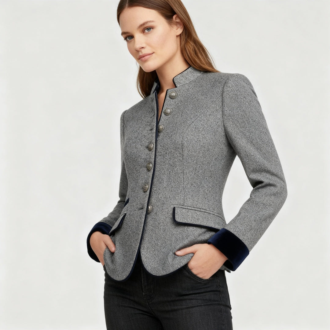 Klassische Strukturierte Premium Komfort Wolljacke Damen | Nord Taschen