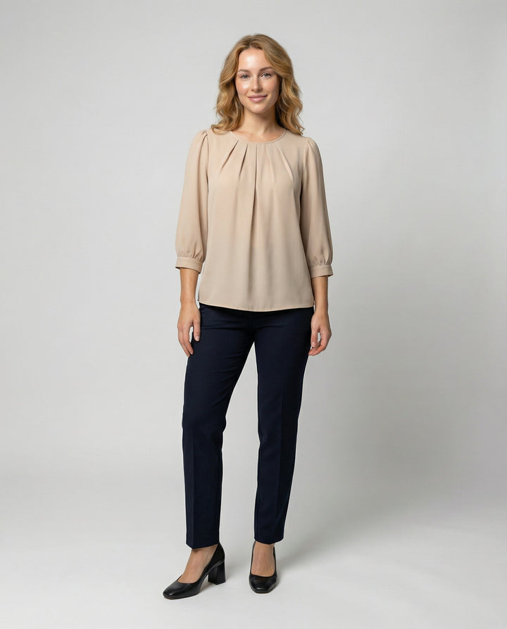 Elegante Satin Bluse Damen