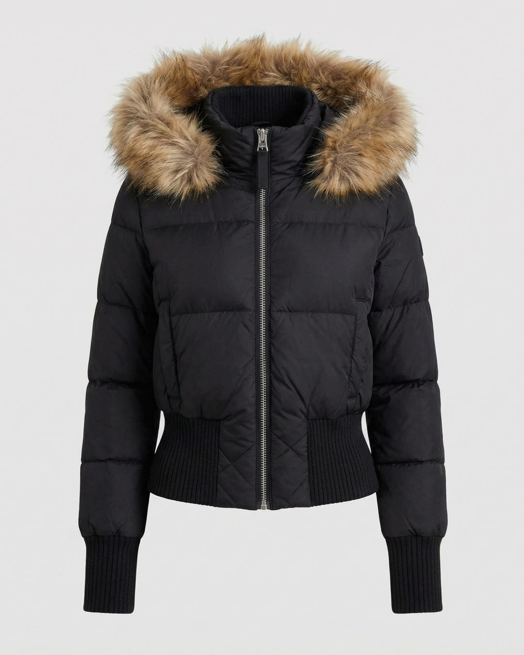 Cropped Gefütterte Winterjacke