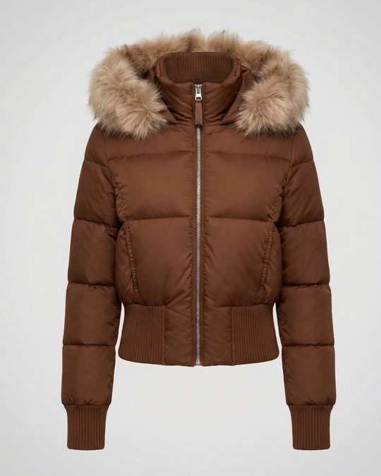 Cropped Gefütterte Winterjacke Avellé