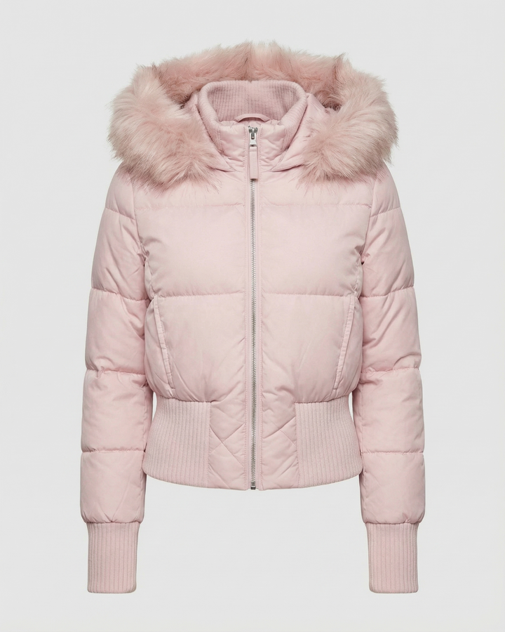 Cropped Gefütterte Winterjacke