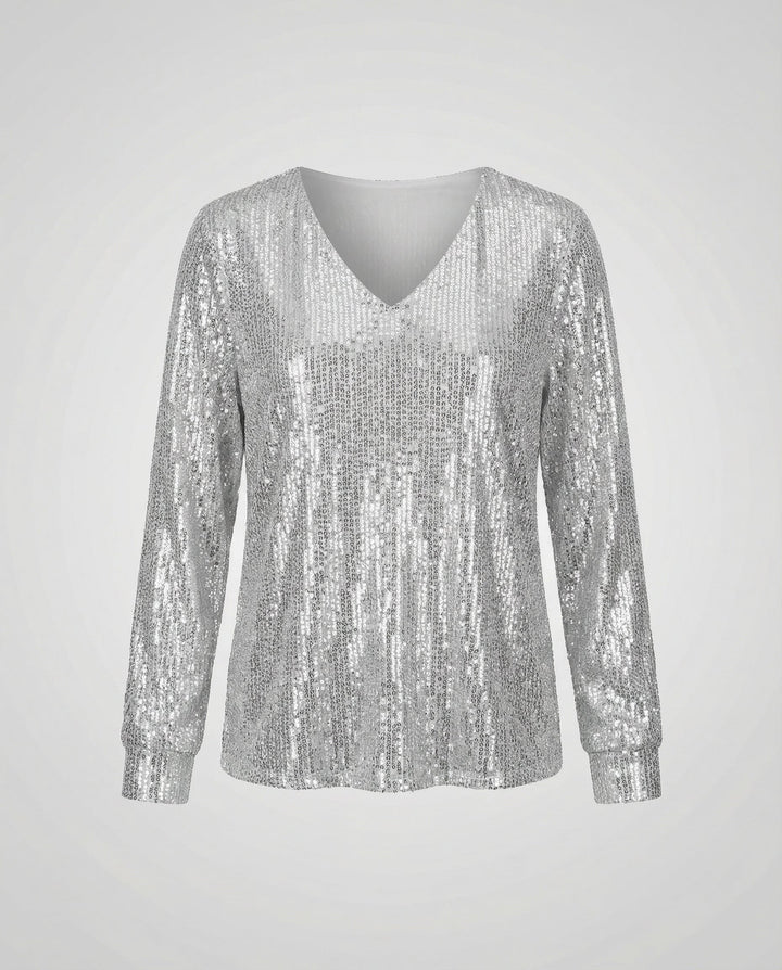 Glitzer Pailletten Top Damen