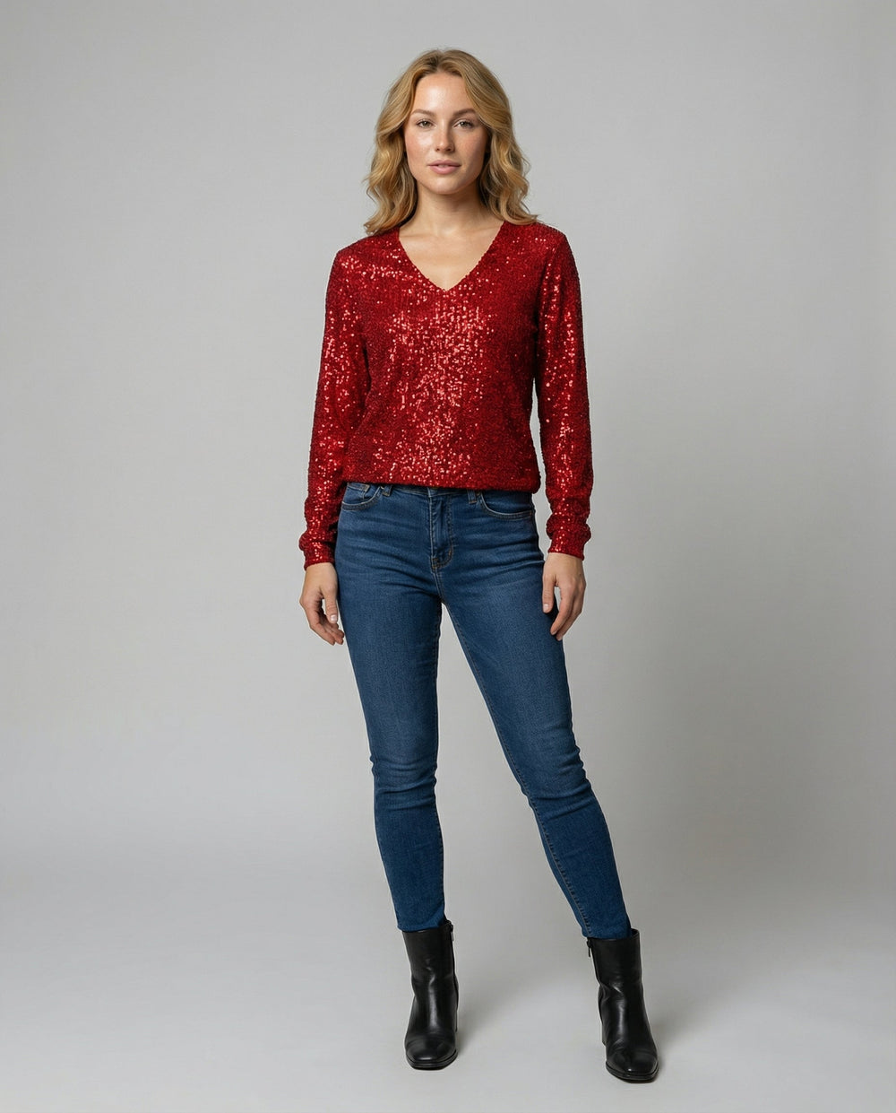 Glitzer Pailletten Top Damen