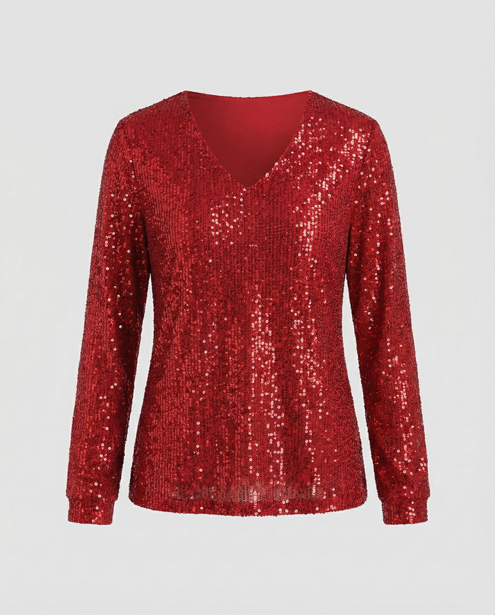 Glitzer Pailletten Top Damen