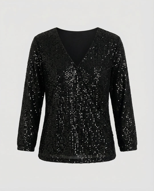 Glitzer Pailletten Top Damen