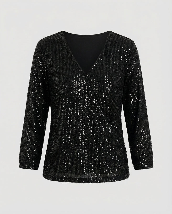Glitzer Pailletten Top Damen