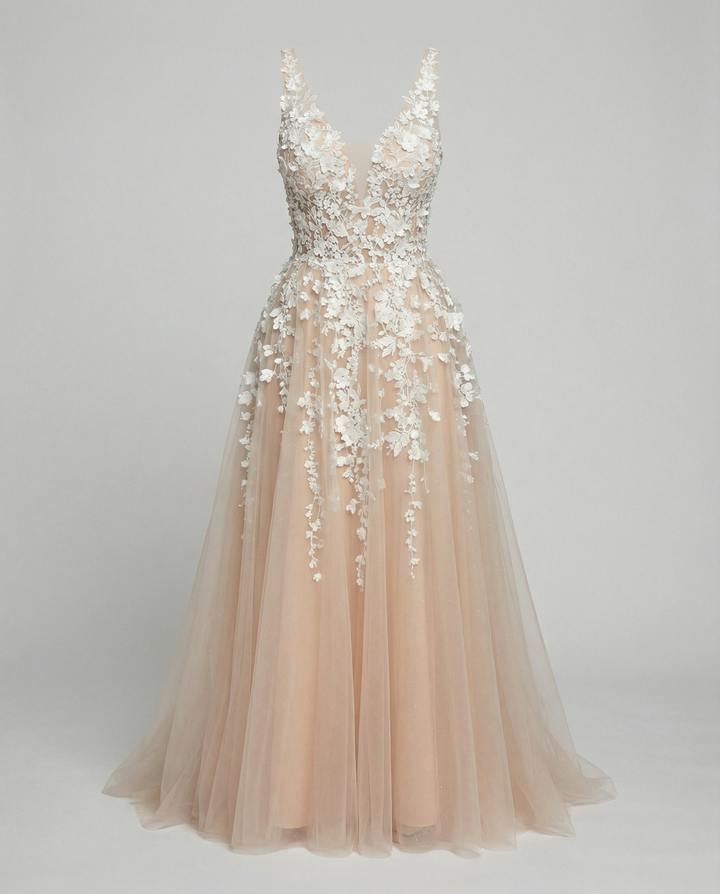 Elegantes A Linie Brautkleid