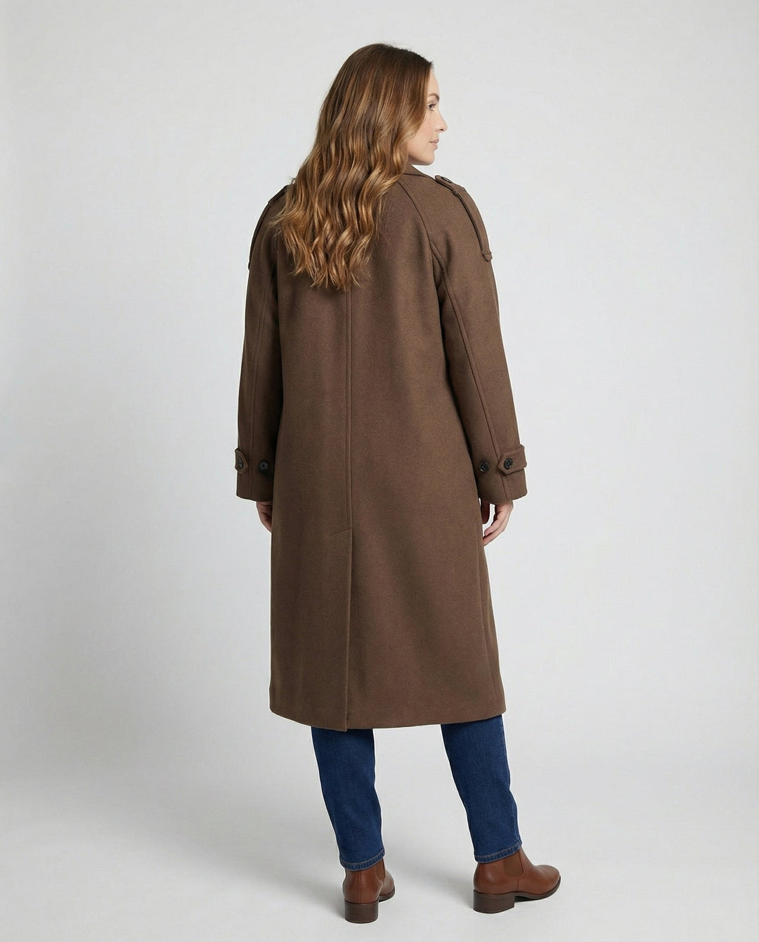 Damen Bouclé-Mantel Elegant