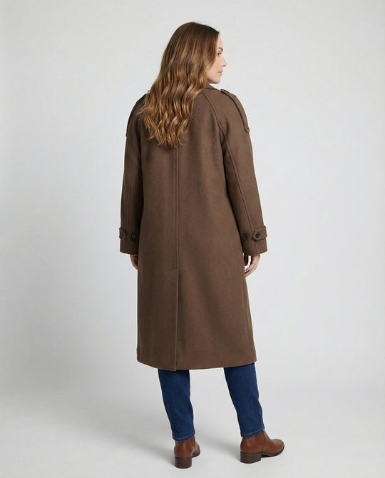 Damen Bouclé-Mantel Elegant