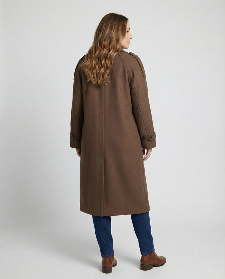Damen Bouclé-Mantel Elegant